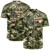 Custom US Flag Camo Fans Special Edition Authentic Vintage Baseball Jersey